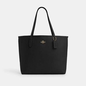 Coach City Tote Bag Black Leather new